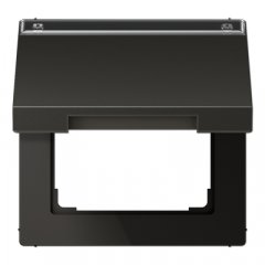 Rozetes vāks ar atsperi, marķējams, lakots alumīnijs, Serie LS, antracīts