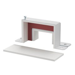 Samazināšanas elementa uzliktnis montāžai pie sienas un griestiem 70x110, St, L, dzidri balts, 9010 BSKM-RE 0711 RW