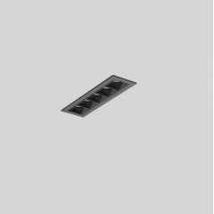 Gaismeklis BEAMLINE SLIM, 14 W, 1050 lm, 930, black, on/off Recessed ceiling luminaires, L 155 B 45 H 2 HEL 60, Mini-Reflector-System