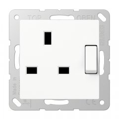 Kontaktligzda pārslēdzama Anglijas standarts, 13 A 250 V ~, skrūvju spailes BS 1363-1, 4 mm2, ar bērnu drošību