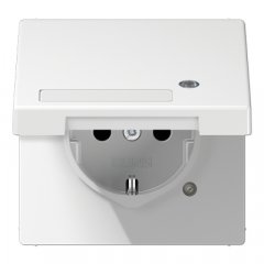 Kontaktligzda SCHUKO, 16 A 250 V ~, ar indikātoru, marķējams, ar bērnu drošību un vāciņu, termoplasts