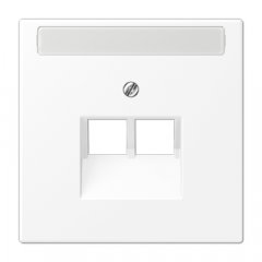 Virsma UAE datu rozetei 2 x 8-polig, marķējams, termoplasts lakots, Serie LS, sniegbalts matēts