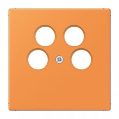 Centrālplate 4-vietīga SAT-TV-kontaktligzda (Ankaro), termoplasts, Serie LS, orange clair