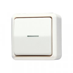 Slēdzis Wipp-Kontrollschalter, Universal Aus-Wechsel, 10 AX 250 V ~, AP 600, ziloņkaula