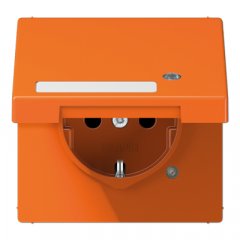 Kontaktligzda SCHUKO, 16 A 250 V ~, ar indikātoru, marķējams, ar bērnu drošību un vāciņu, termoplasts