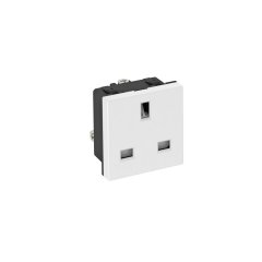 Rozete 0°, 1-f Lielbritānijas standarts 250V, 13A, PC, dzidri balts, 9010 STD-BS0 RW1