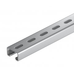 Profilēta sliede perf., šlices platums 22 mm 2000x50x30, V2A, 1.4301, 2B