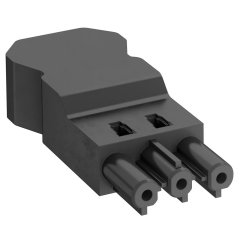 Rozetes adapteris 3-polīgs skrūvējams savienojums, PA, melns BT-S4 GST18i3 SW