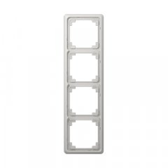 Rāmītis 4-vietīgs, vertikālā un horizontālā montāža, duroplasts, CD PLUS, gaiši pelēks