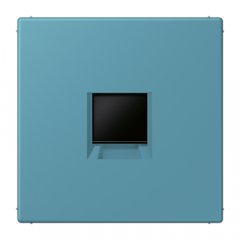 Virsma (ar fiksatoru) modulārai datu rozetei 1-vietīga, UMA-CAT6A, termoplasts lakots, Serie LS, céruléen vif