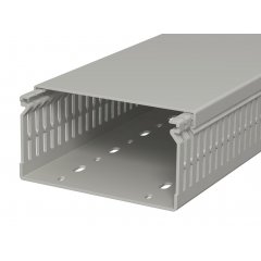 Perforēts vādu kanāls 60x120x2000, PVC, akmens pelēks, 7030 LK4 N 60120