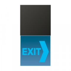 LED info zīme "ar uzrakstu", zils, Serie LS, antracīts (lakots alumīnijs)