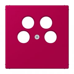 Centrālplate 4-vietīga SAT-TV-kontaktligzda (Ankaro), termoplasts, Serie LS, rouge rubia