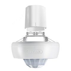 360° recessed-ceiling-mounted motion detector, surface-mounted, range approx. Ø 24 m, zero-cross switching
