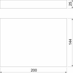 Ugunsdrošs putubloks vakuuma iepakojumā 200x144x25mm, brūns FBA-BV200-14