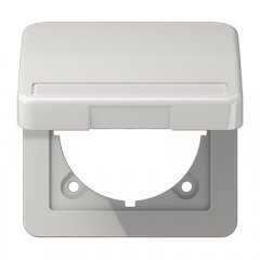 Rozetes vāks ar atsperi, marķējams, termoplasts, Serie CD, gaiši pelēks