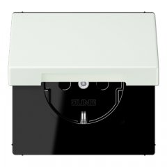 Kontaktligzda SCHUKO, 16 A 250 V ~, ar bērnu drošību un vāciņu, termoplasts krāsots, Serie LS, outremer gris