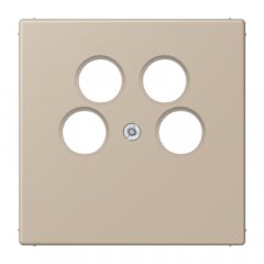 Centrālplate 4-vietīga SAT-TV-kontaktligzda (Ankaro), termoplasts, Serie LS, ombre naturelle claire