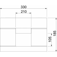 Ugunsdrošs kanāls I120/E90 tiešā montāža 1000x105x210, pelēks BSKD12-K1021