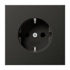 Kontaktligzda SCHUKO, 16 A 250 V ~, Aluminium krāsots, Serie LS, antracīts