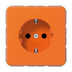 Kontaktligzda SCHUKO, 16 A 250 V ~, ar bērnu drošību, termoplasts, Serie CD, orange