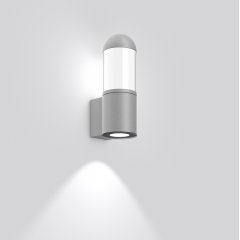 Gaismeklis MEGA LATERNE R, 14 W, 610 lm, 830, silver, on/off Wall luminaires, L 160 B 115 H 338, Opal glass