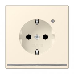 Kontaktligzda SCHUKO, 16 A 250 V ~, ar LED apgaismojumu, ar bērnu drošību, Serie LS, blanc ivoire