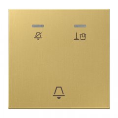 Taustiņš viesnīcām, simbols netraucēt, uzkopt istabu un zvans, Serie LS, misiņš