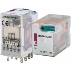 ERM4-012DCL Relejs 4 kontakti 12V DC