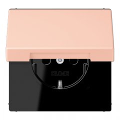 Kontaktligzda SCHUKO, 16 A 250 V ~, ar vāciņu, Serie LS, l'ocre rouge clair