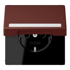 Kontaktligzda SCHUKO, 16 A 250 V ~, marķējams, ar bērnu drošību un vāciņu, termoplasts krāsots, Serie LS, terre s