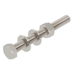 Sešstūra skrūve ar šeibu,uzgriezni un atsperš. M12x110, V2A, 1.4301, 2B