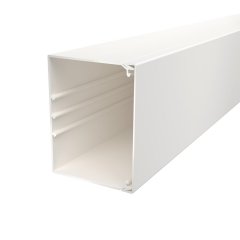 Kabeļu kanāls ar perforēto pamatni 100x130x2000, PVC, dzidri balts, 9010