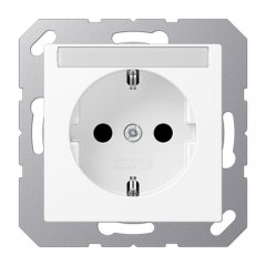 Kontaktligzda SCHUKO, 16 A 250 V ~, marķējams, termoplasts krāsots, Serie A, sniegbalts matēts