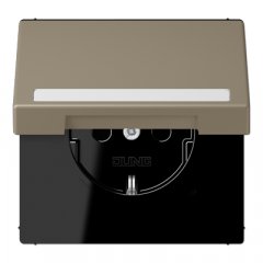 Kontaktligzda SCHUKO, 16 A 250 V ~, marķējams, ar bērnu drošību un vāciņu, termoplasts krāsots, Serie LS, ombre n