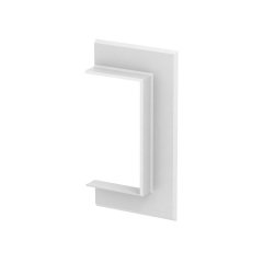 Sienas ievāda aizsēgs atverta versija 104x198x25, ABS/ASA, dzidri balts, 9010