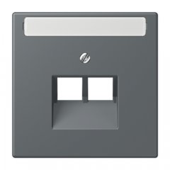 Virsma IAE/UAE-datu rozetei 2 x 8-polig, marķējams, termoplasts lakots, Serie LS, gris foncé 31