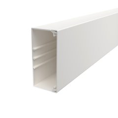 Kabeļu kanāls ar perforēto pamatni 60x130x2000, PVC, dzidri balts, 9010