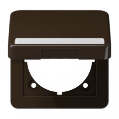 Rozetes vāks ar atsperi, marķējams, termoplasts, Serie CD, brūns