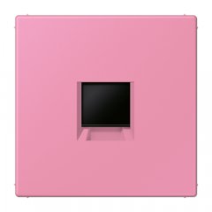 Virsma (ar fiksatoru) modulārai datu rozetei 1-vietīga, UMA-CAT6A, termoplasts lakots, Serie LS, rose vif