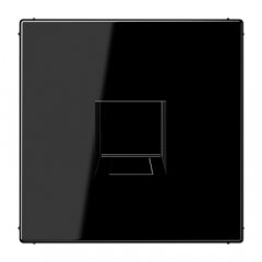 Virsma (ar fiksatoru) modulārai datu rozetei 1-vietīga, EMT, AMP, MTRJ, termoplasts, Serie LS, melns