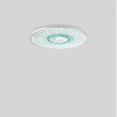 Gaismeklis SIDELITE round, 51 W, 4550 lm, 830, aluminium, DALI Ceiling and wall luminaires, D 675 H 50, Pattern grid glass