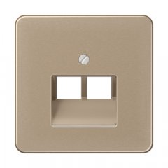 Virsma IAE/UAE-datu rozetei 2 x 8-polig, Aluminium eloxiert, Serie CD, gold-bronze