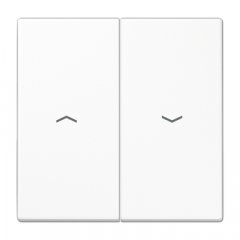 Taustiņs 2-viet žalūziju slēdzim, ar virzienrādītāju, duroplasts antibakteriāls, Serie LS, balts