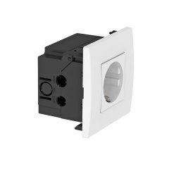 Rozetes komplekts priekš 1-vietīga Modul 45 84x84x59mm, PC, dzidri balts, 9010 SDE-RW D0RW1