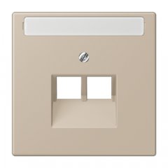 Virsma IAE/UAE-datu rozetei 2 x 8-polig, marķējams, termoplasts lakots, Serie LS, ombre naturelle claire