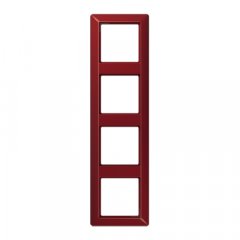 Rāmītis 4-vietīgs, vertikālā un horizontālā montāža, termoplasts, AS 500, sarkans