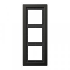 Rāmītis 3-vietīgs, vertikālā un horizontālā montāža, lakots alumīnijs, LS-DESIGN, antracīts