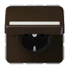 Kontaktligzda SCHUKO, 16 A 250 V ~, marķējams, ar bērnu drošību un vāciņu, termoplasts, Serie CD, brūns
