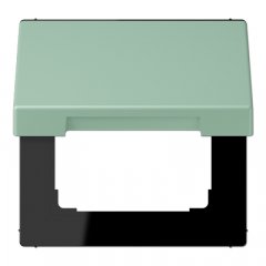 Rozetes vāks ar atsperi, termoplasts krāsots, Serie LS, vert anglais clair